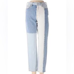 PacSun High Rise Patchwork Eco Hopper Mom Jeans